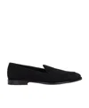 Dolce & Gabbana 'vivaldi' Black Loafers With All-over Logo Lettering In Black
