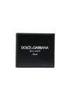 Dolce & Gabbana Black Wallet With Contrsting Print In Smooth Leather Man In Black