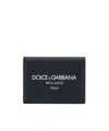 Dolce & Gabbana Dolce  Gabbana Logo Printed Foldover Top Wallet In Black