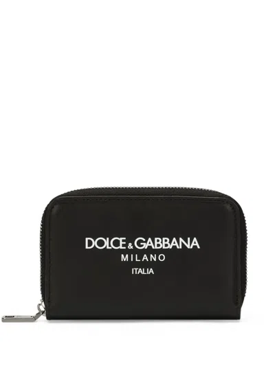 Dolce & Gabbana Portemonnaie Mit Logo-print In Schwarz