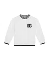 Dolce & Gabbana Jersey Round-neck Sweatshirt With Dg Logo Print In White