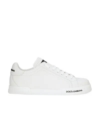 DOLCE & GABBANA DOLCE  GABBANA LOGO EMBOSSED LOW-TOP SNEAKERS