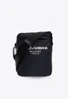 Dolce & Gabbana Logo Print Nylon Messenger Bags In Navy