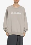 Dolce & Gabbana Logo Print Oversized Sweatshirt In Gray