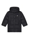 Dolce & Gabbana Logo-print Padded Jacket In Blue