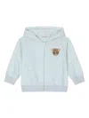 Dolce & Gabbana Logo-print Patch-detail Hoodie In Blue