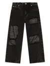 Dolce & Gabbana Logo-print Patchwork Jeans In Black