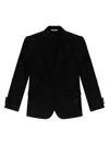 Dolce & Gabbana Logo-print Peak-lapels Blazer In Black