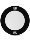 Dolce & Gabbana Logo-print Porcelain Dessert Plates (set Of 2) In White