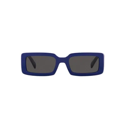 DOLCE & GABBANA LOGO-PRINT RECTANGLE-FRAME SUNGLASSES