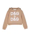 Dolce & Gabbana Logo-print Rhinestone-embellished Hoodie In Nude