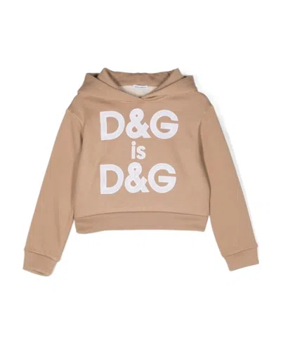 DOLCE & GABBANA DOLCE  GABBANA KIDS LOGO-PRINTED LONG-SLEEVED HOODIE