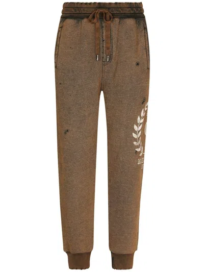 Dolce & Gabbana Jogginghose Im Distressed-look In Brown