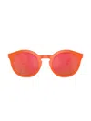 Dolce & Gabbana Logo-print Round-frame Sunglasses In Orange