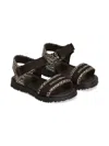 Dolce & Gabbana Logo-print Sandals In Black