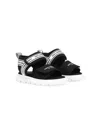 Dolce & Gabbana Black Sandals For Kids With Logo In Black