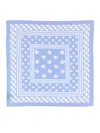 Dolce & Gabbana Logo Printed Silk Scarf In Azure