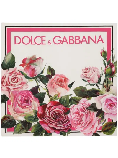 Dolce & Gabbana Logo-print Scarf In White