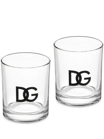 DOLCE & GABBANA LOGO-PRINT WATER GLASSES