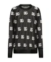Dolce & Gabbana Logo-print Sheer Long-sleeved T-shirt In Black