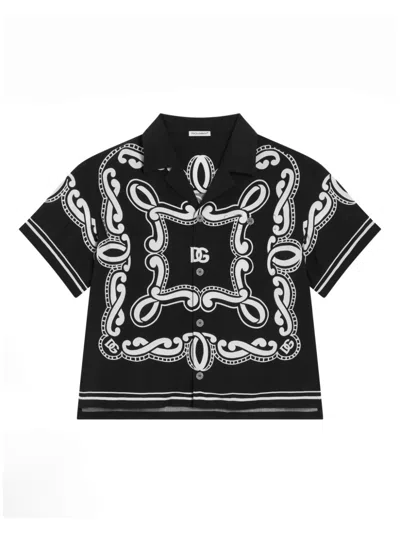 DOLCE & GABBANA LOGO-PRINT SHIRT