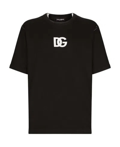 DOLCE & GABBANA DOLCE  GABBANA LOGO PRINTED CREWNECK T-SHIRT