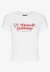 Dolce & Gabbana Jersey T-shirt With Dolce&gabbana Print In White
