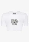 Dolce & Gabbana Logo-print Cotton-blend T-shirt In White