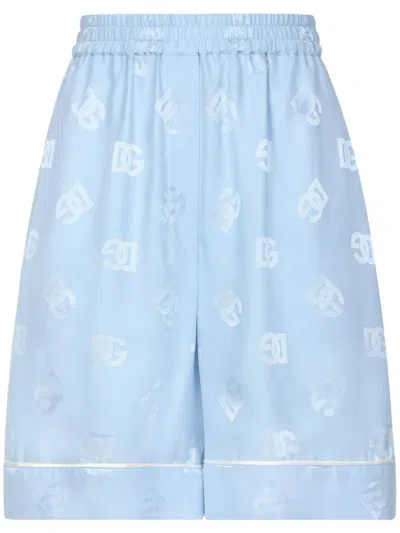 Dolce & Gabbana Logo-print Shorts In Blue