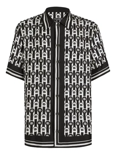 Dolce & Gabbana Personalized Wardrobe Shirt With Chest Pocket In Black