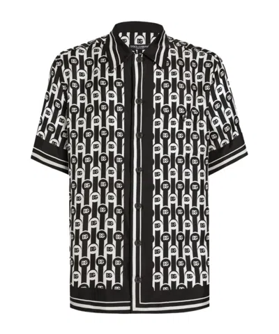 DOLCE & GABBANA LOGO-PRINT SHORTSLEEVED SHIRT