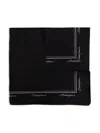 Dolce & Gabbana Logo-print Silk Scarf In Black