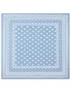 Dolce & Gabbana Silk Twill Foulard With All-over Dg Logo Print (90x90) In Blue