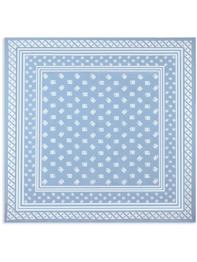 DOLCE & GABBANA LOGO-PRINT SILK SCARF