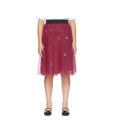 Dolce & Gabbana Kids' Logo-print Skirt In Red