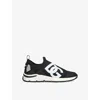 Dolce & Gabbana Logo-print Slip-on Mesh Low-top Traine In Blk/white