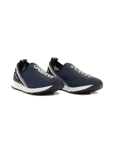 DOLCE & GABBANA LOGO-PRINT SLIP-ON SNEAKERS
