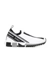Dolce & Gabbana Sorrento Logo-print Mesh Sneakers In Black