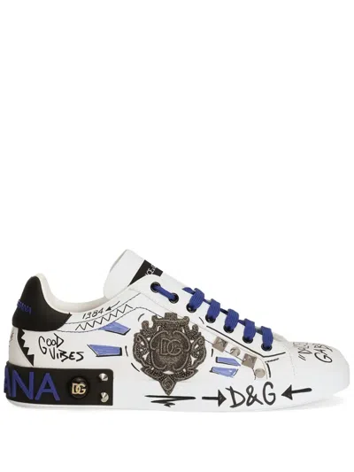 Dolce & Gabbana Logo-print Sneakers In White