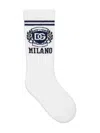 Dolce & Gabbana Boys White Cotton Knit Socks In White