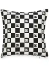 Dolce & Gabbana Logo-print Square Cushion In White