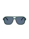 Dolce & Gabbana Logo-print Square-frame Sunglasses In Green