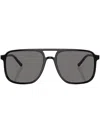 Dolce & Gabbana Logo-print Square-frame Sunglasses In Schwarz