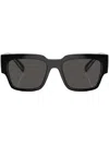 Dolce & Gabbana Square-frame Logo-print Sunglasses In Black