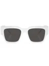 Dolce & Gabbana Eckige Sonnenbrille Mit Logo-print In White