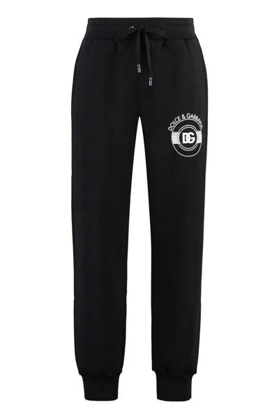 Dolce & Gabbana Logo Print Sweatpants In Black