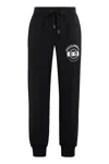 Dolce & Gabbana Brushed Cotton Sweatpants With Printed Logo
