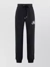 Dolce & Gabbana Logo Print Sweatpants With Zippered Pocket In Black