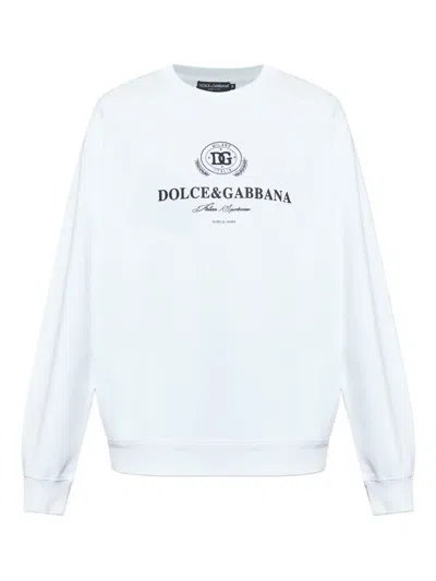 Dolce & Gabbana Logo-print Sweatshirt In White