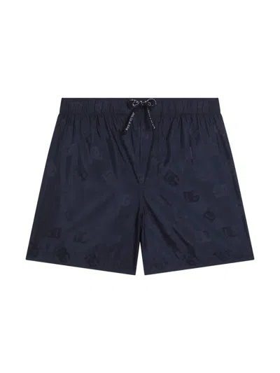 Dolce & Gabbana Kids' Logo-print Swim Shorts In Blue